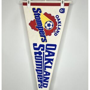 Vintage Oakland Stompers NASL 30 x 12 Full Size Soccer Pennant 1970s Defunct